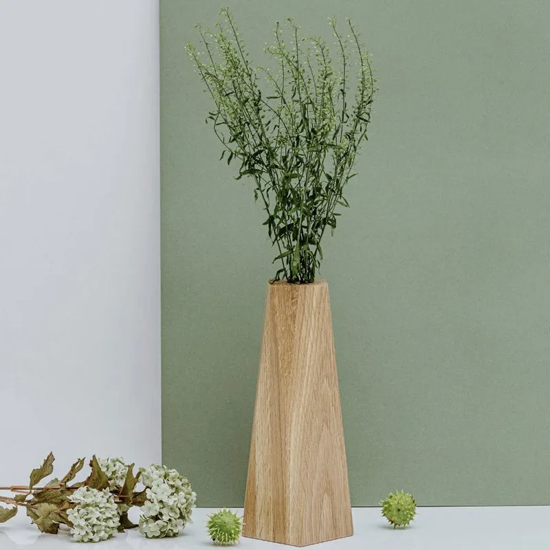 Oak geometric floral vases - Image 2
