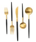 Gold & Black Flatware