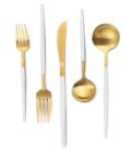 Gold & White Flatware