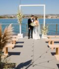 Classic white wooden arch