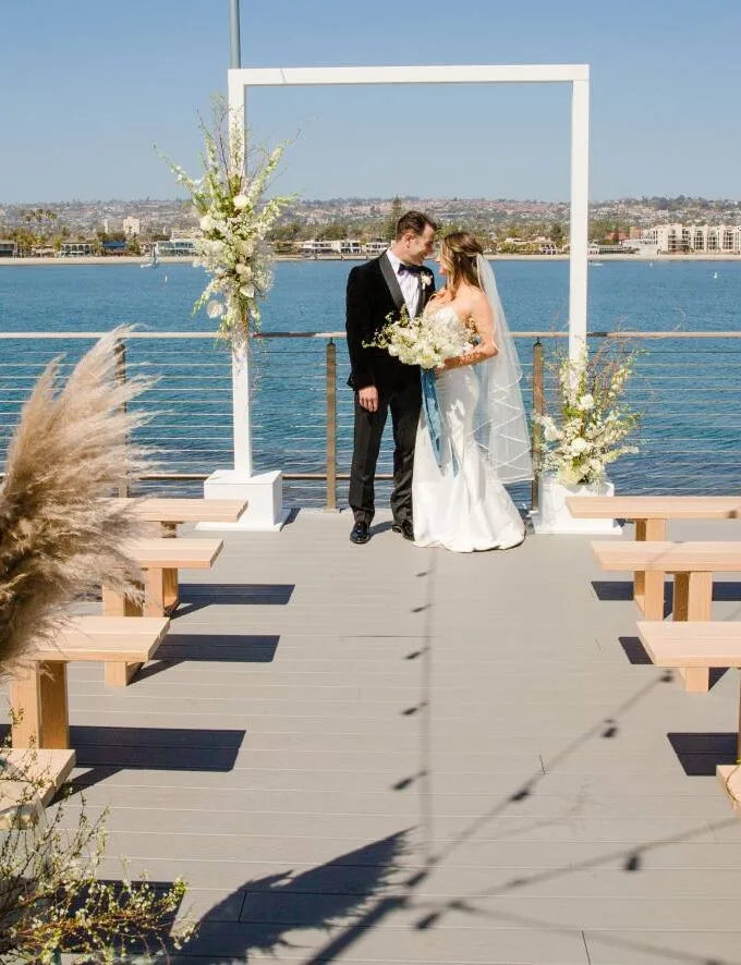 Classic white wooden arch