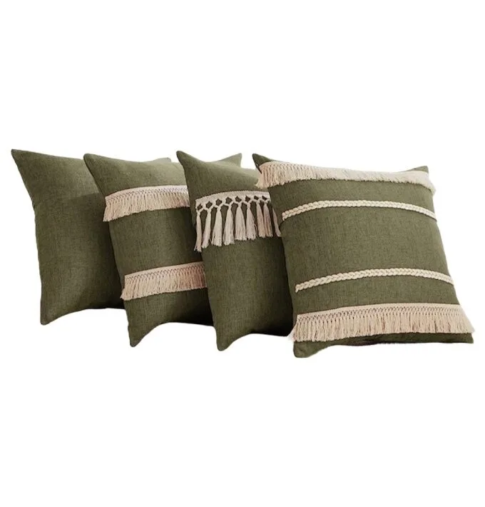 Olive Green Pillows Set of 4