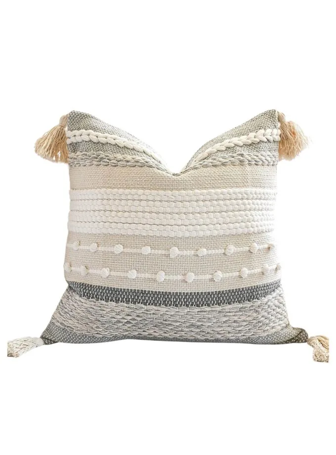 Ivory Tassel Delight Pillow