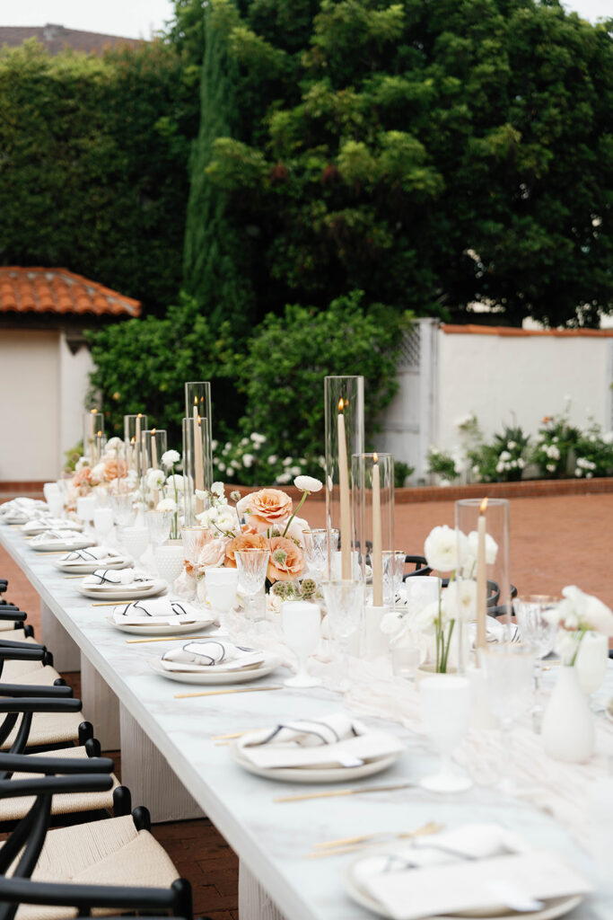 Handcrafted farm and dining tables for rent by Vogue Rentals