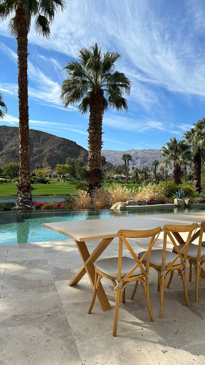 Farm tables for wedding reception Los Angeles